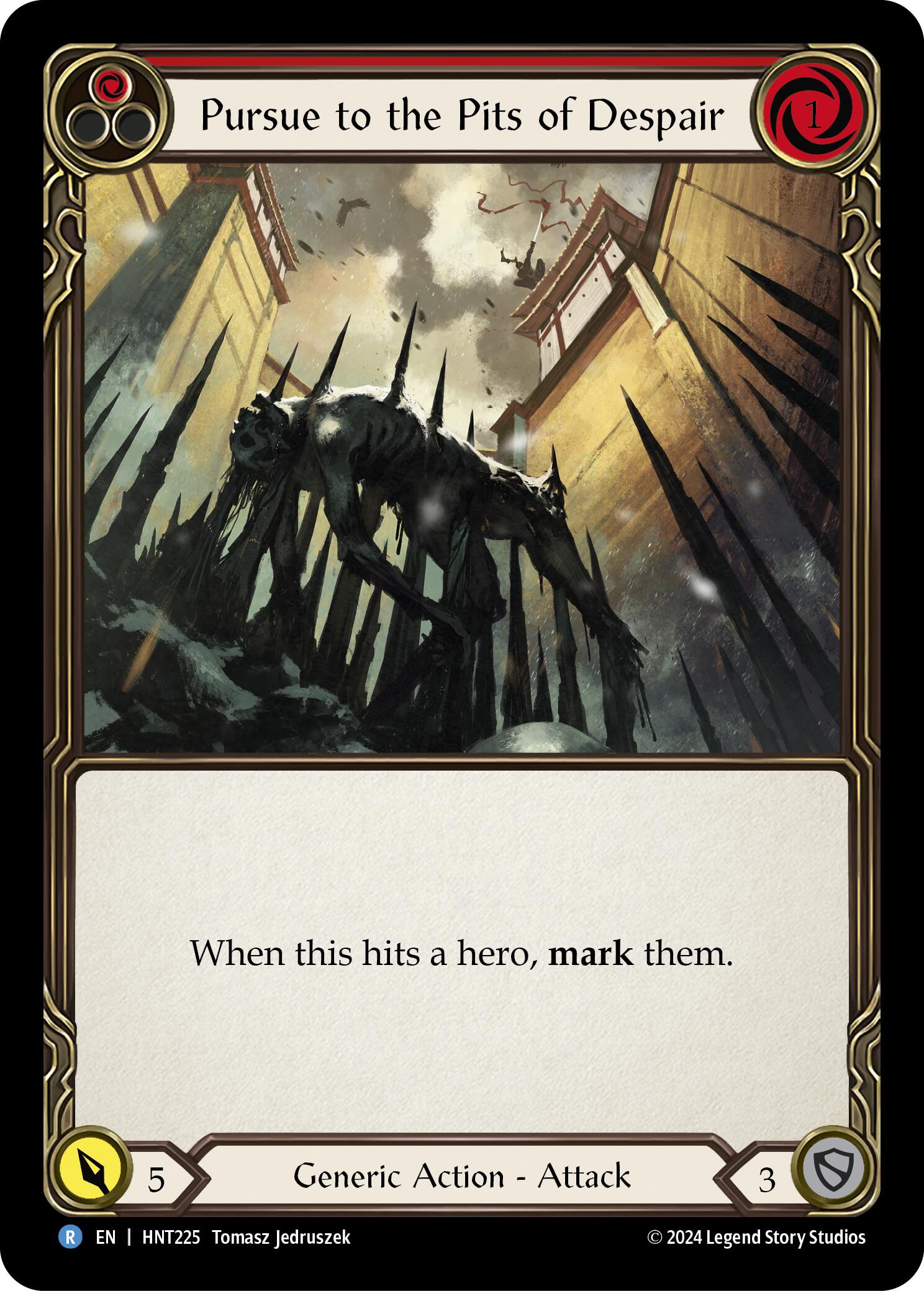 Pursue to the Pits of Despair (Red) [HNT225] (The Hunted)  Rainbow Foil | Good Games Cannington