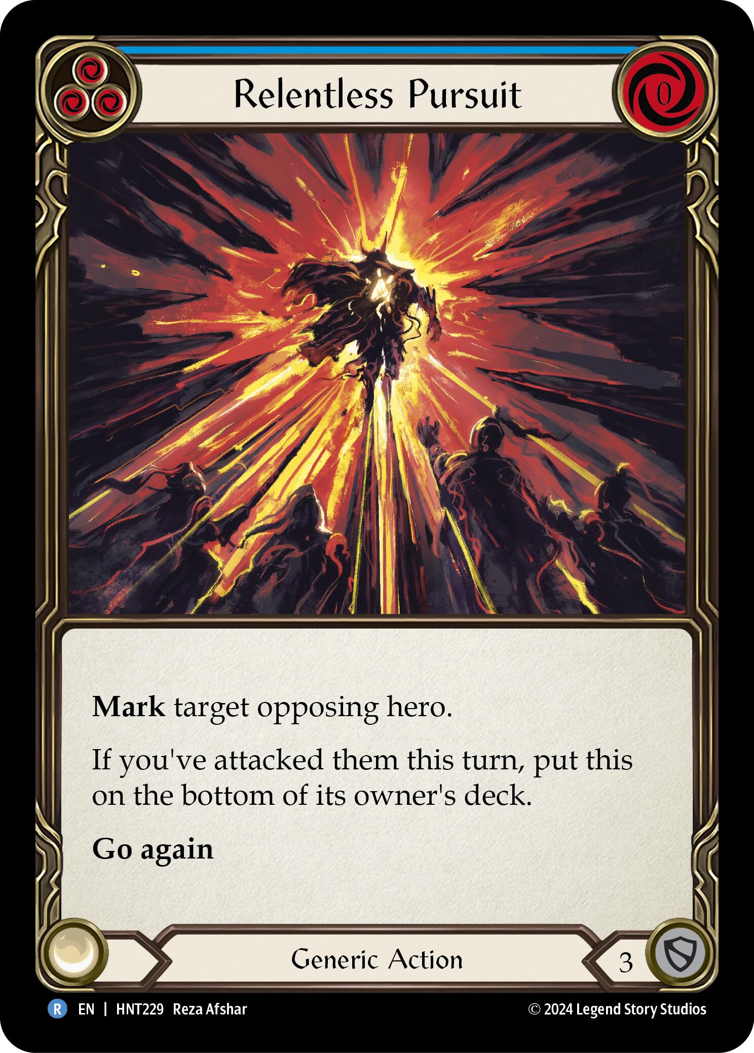 Relentless Pursuit (Blue) [HNT229] (The Hunted)  Rainbow Foil | Good Games Cannington