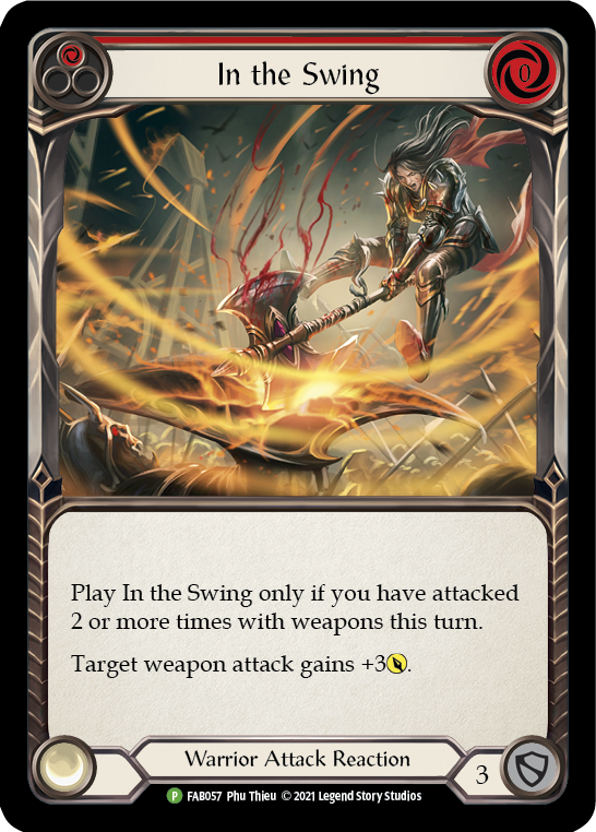 In the Swing (Red) [FAB057] (Promo)  Rainbow Foil | Good Games Cannington