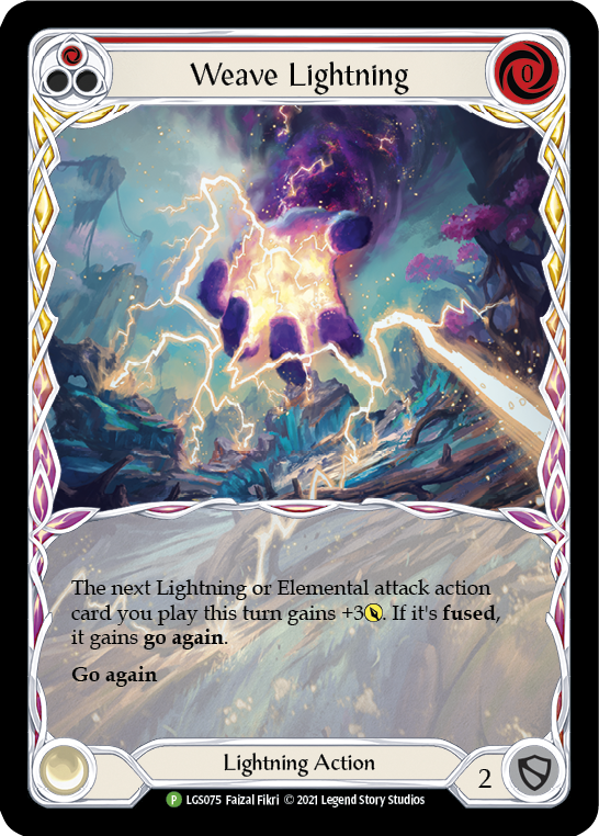 Weave Lightning (Red) [LGS075] (Promo)  Rainbow Foil | Good Games Cannington