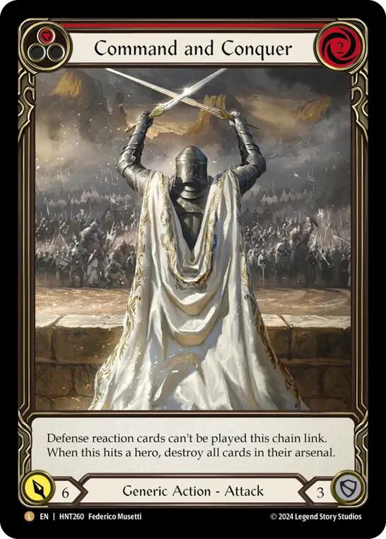 Command and Conquer (Extended Art) [HNT260] (The Hunted)  Rainbow Foil | Good Games Cannington