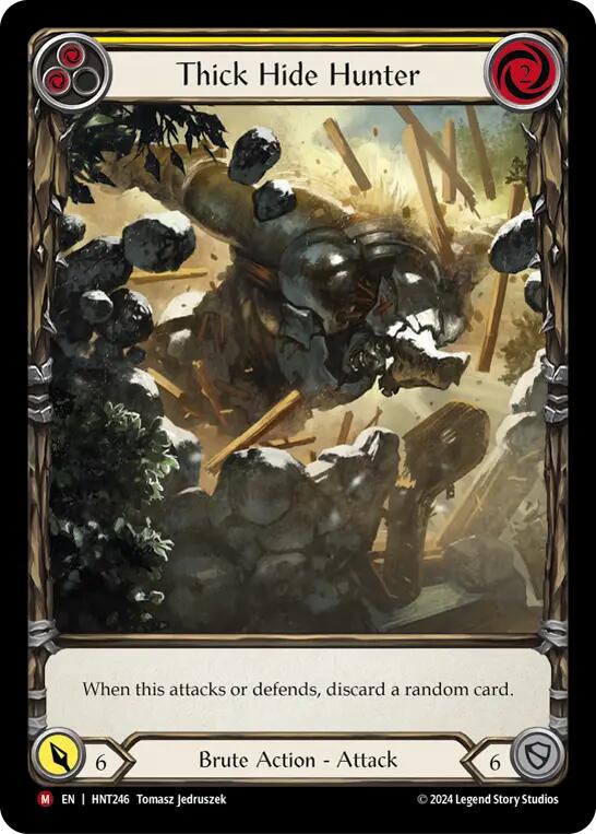 Thick Hide Hunter (Extended Art) [HNT246] (The Hunted)  Rainbow Foil | Good Games Cannington