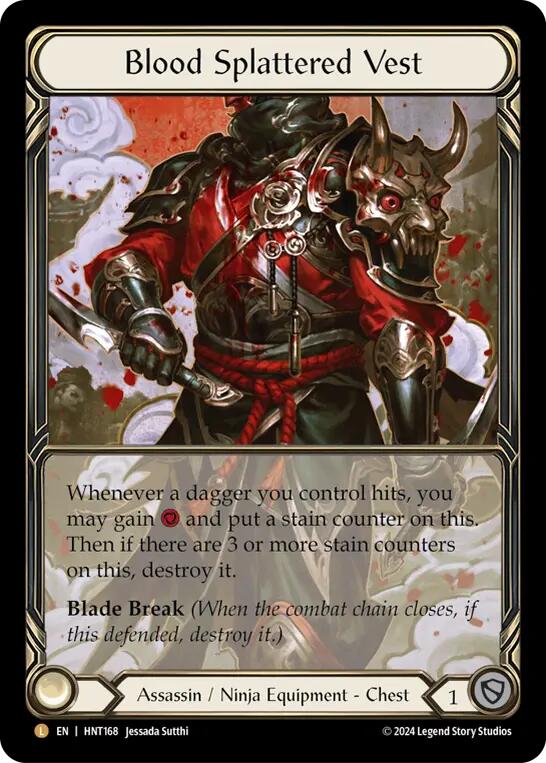 Blood Splattered Vest (Extended Art) [HNT168] (The Hunted)  Cold Foil | Good Games Cannington