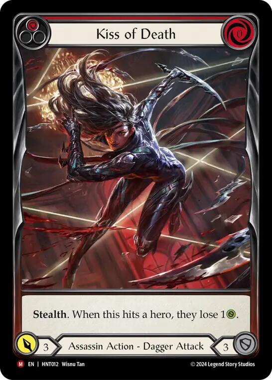 Kiss of Death (Extended Art) [HNT012] (The Hunted)  Cold Foil | Good Games Cannington
