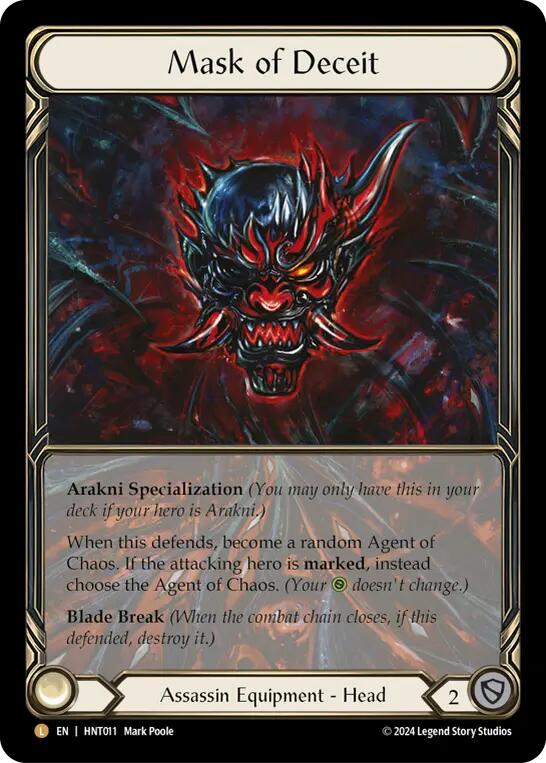Mask of Deceit (Extended Art) [HNT011] (The Hunted)  Cold Foil | Good Games Cannington