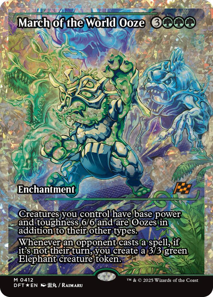 March of the World Ooze (Showcase Fracture Foil) (Japanese) [Aetherdrift] | Good Games Cannington