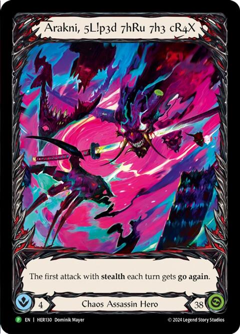 Arakni, 5L!p3d 7hRu 73h cR4X (Extended Art) [HER130] (Promo)  Cold Foil | Good Games Cannington