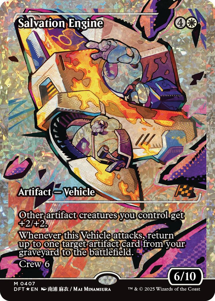 Salvation Engine (Showcase Fracture Foil) (Japanese) [Aetherdrift] | Good Games Cannington