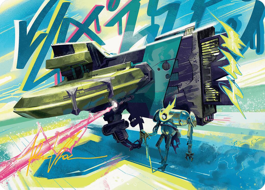 Salvation Engine Art Card (Gold-Stamped Signature) [Aetherdrift Art Series] | Good Games Cannington