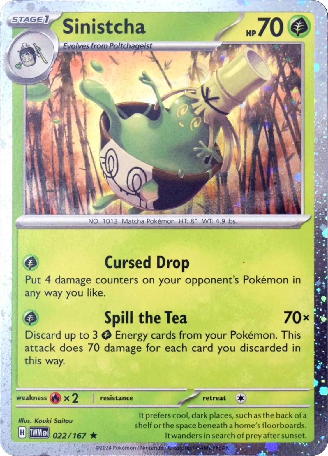 Sinistcha (022/167) (Cosmos Holo) [Scarlet & Violet: Twilight Masquerade] | Good Games Cannington