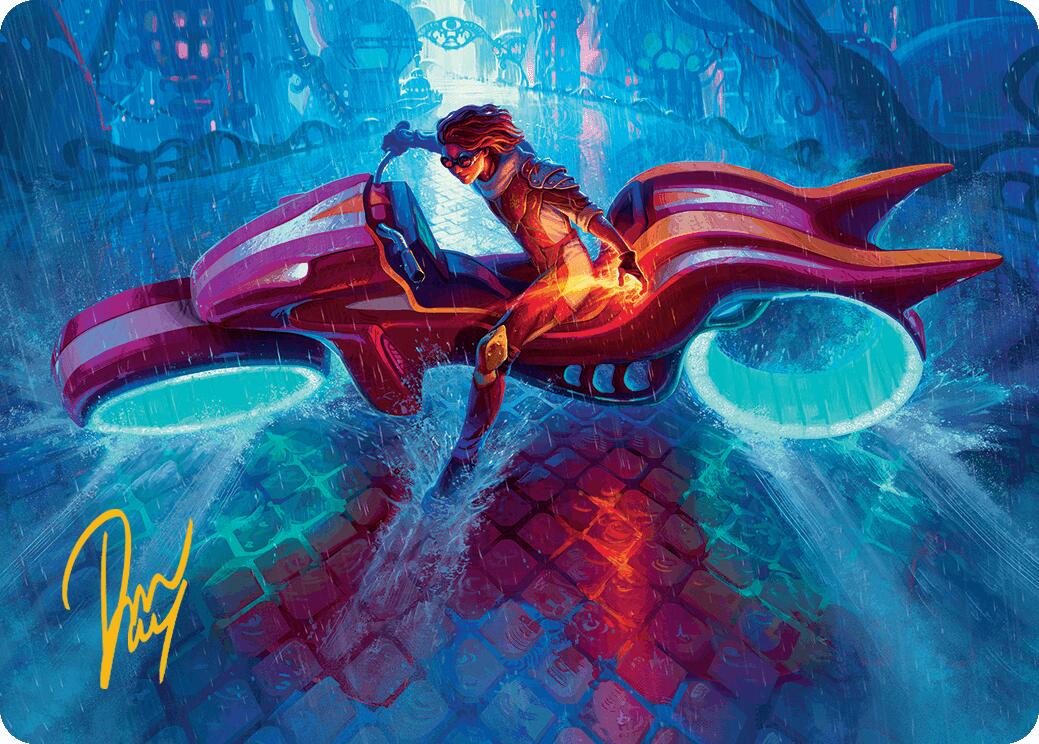 Chandra, Spark Hunter Art Card (Gold-Stamped Signature) [Aetherdrift Art Series] | Good Games Cannington