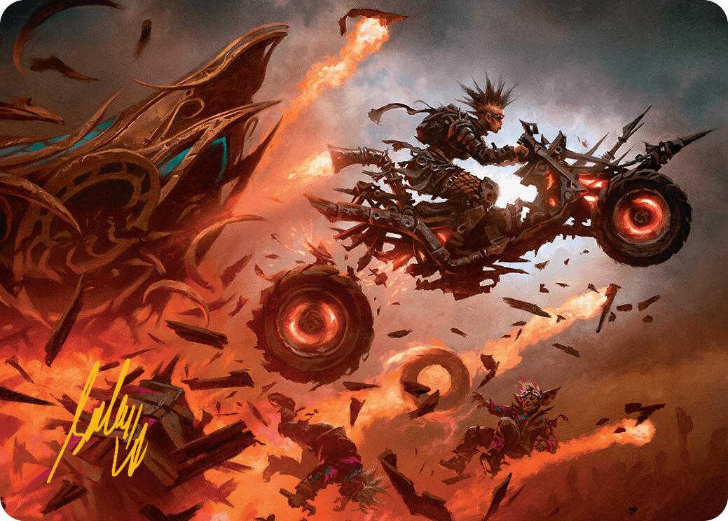 Gastal Blockbuster Art Card (Gold-Stamped Signature) [Aetherdrift Art Series] | Good Games Cannington