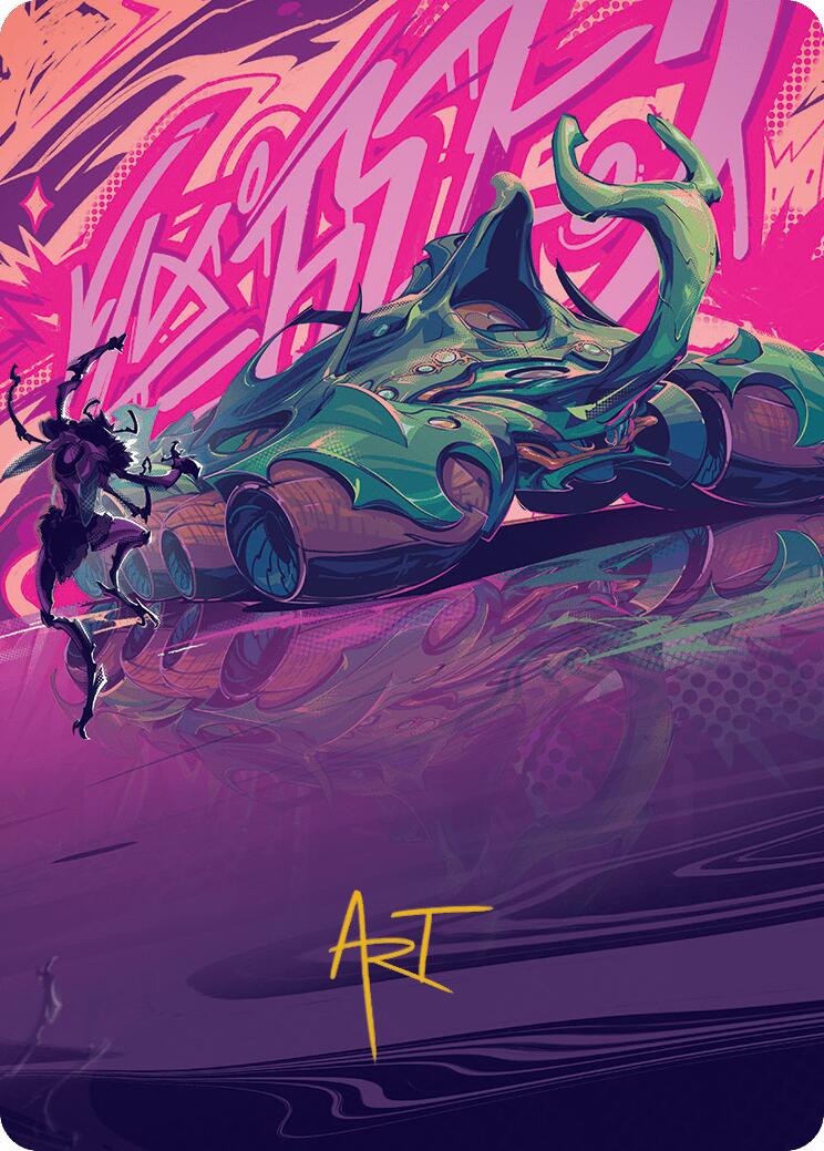 Earthrumbler Art Card (Gold-Stamped Signature) [Aetherdrift Art Series] | Good Games Cannington