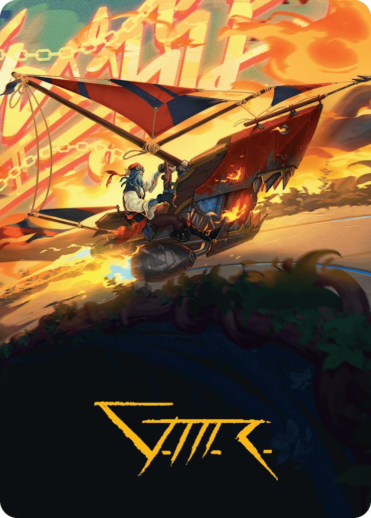 Boosted Sloop Art Card (Gold-Stamped Signature) [Aetherdrift Art Series] | Good Games Cannington