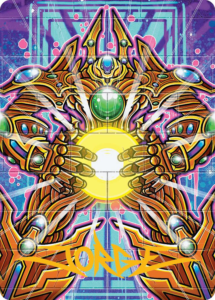 Brightglass Gearhulk Art Card (Gold-Stamped Signature) [Aetherdrift Art Series] | Good Games Cannington