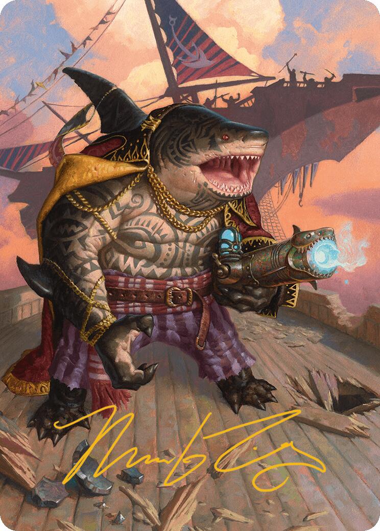 Captain Howler, Sea Scourge Art Card (4/54) (Gold-Stamped Signature) [Aetherdrift Art Series] | Good Games Cannington