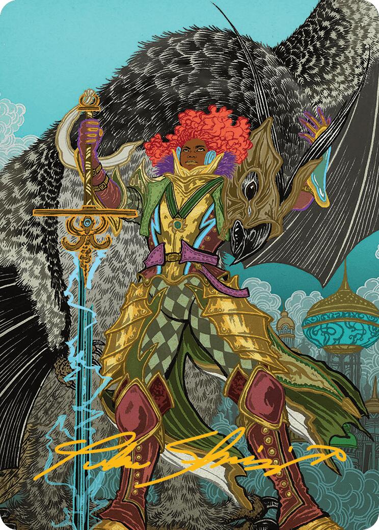 Caradora, Heart of Alacria Art Card (3/54) (Gold-Stamped Signature) [Aetherdrift Art Series] | Good Games Cannington
