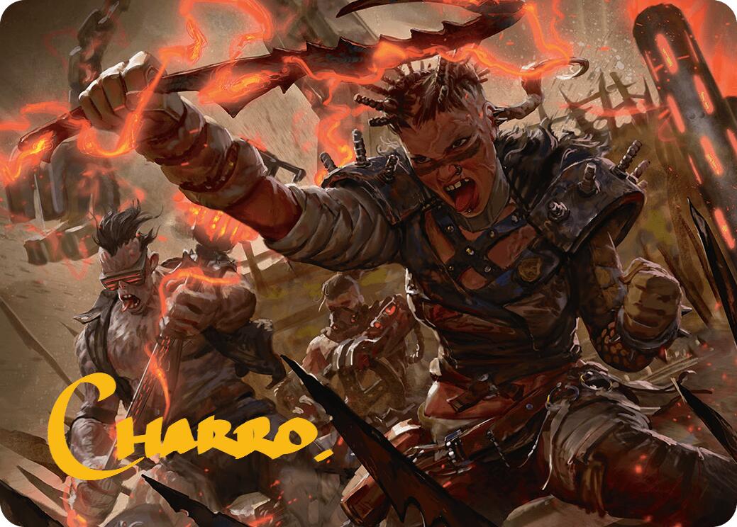 Far Fortune, End Boss Art Card (11/54) (Gold-Stamped Signature) [Aetherdrift Art Series] | Good Games Cannington