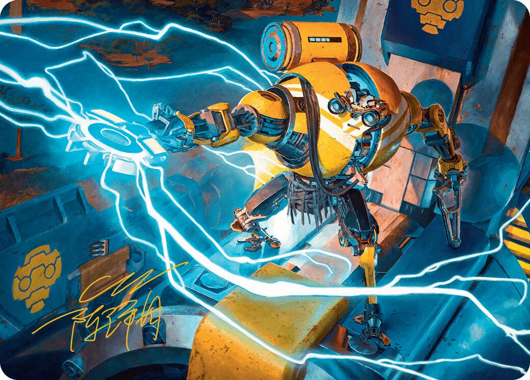 Mendicant Core, Guidelight Art Card (12/54) (Gold-Stamped Signature) [Aetherdrift Art Series] | Good Games Cannington