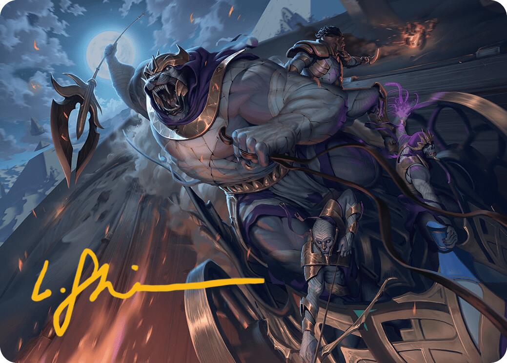 Zahur, Glory's Past Art Card (Gold-Stamped Signature) [Aetherdrift Art Series] | Good Games Cannington