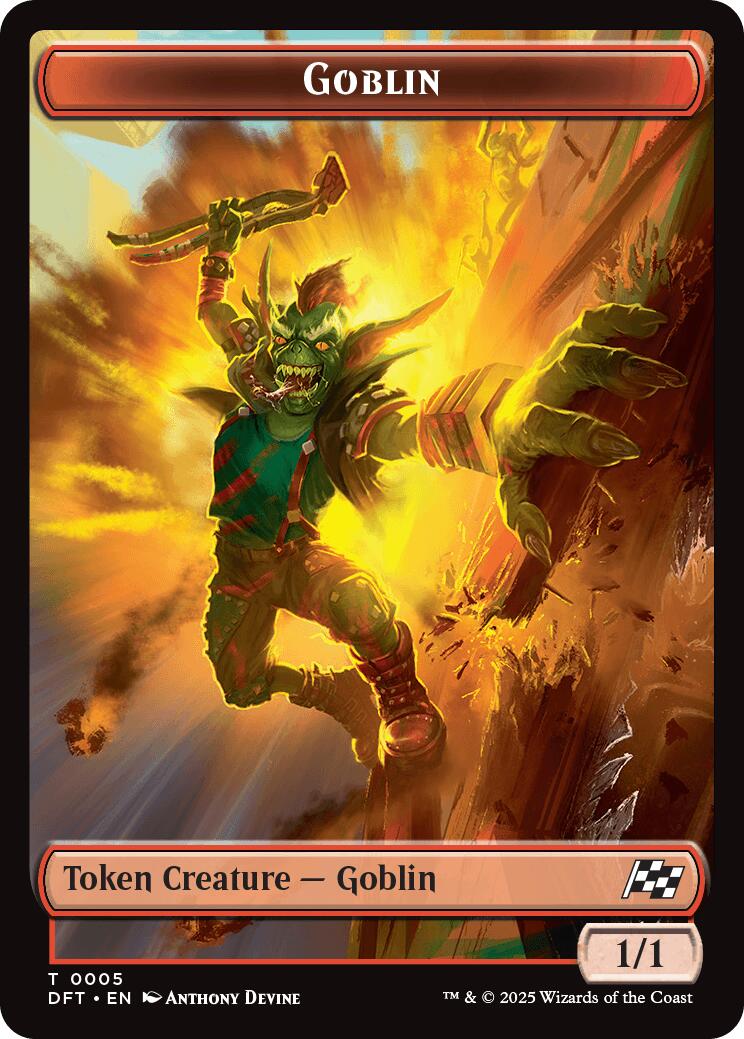 Goblin // Thopter (0010) Double-Sided Token [Aetherdrift Tokens] | Good Games Cannington
