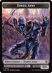 Zombie Army // Zombie Warrior Double-Sided Token [Aetherdrift Tokens] | Good Games Cannington