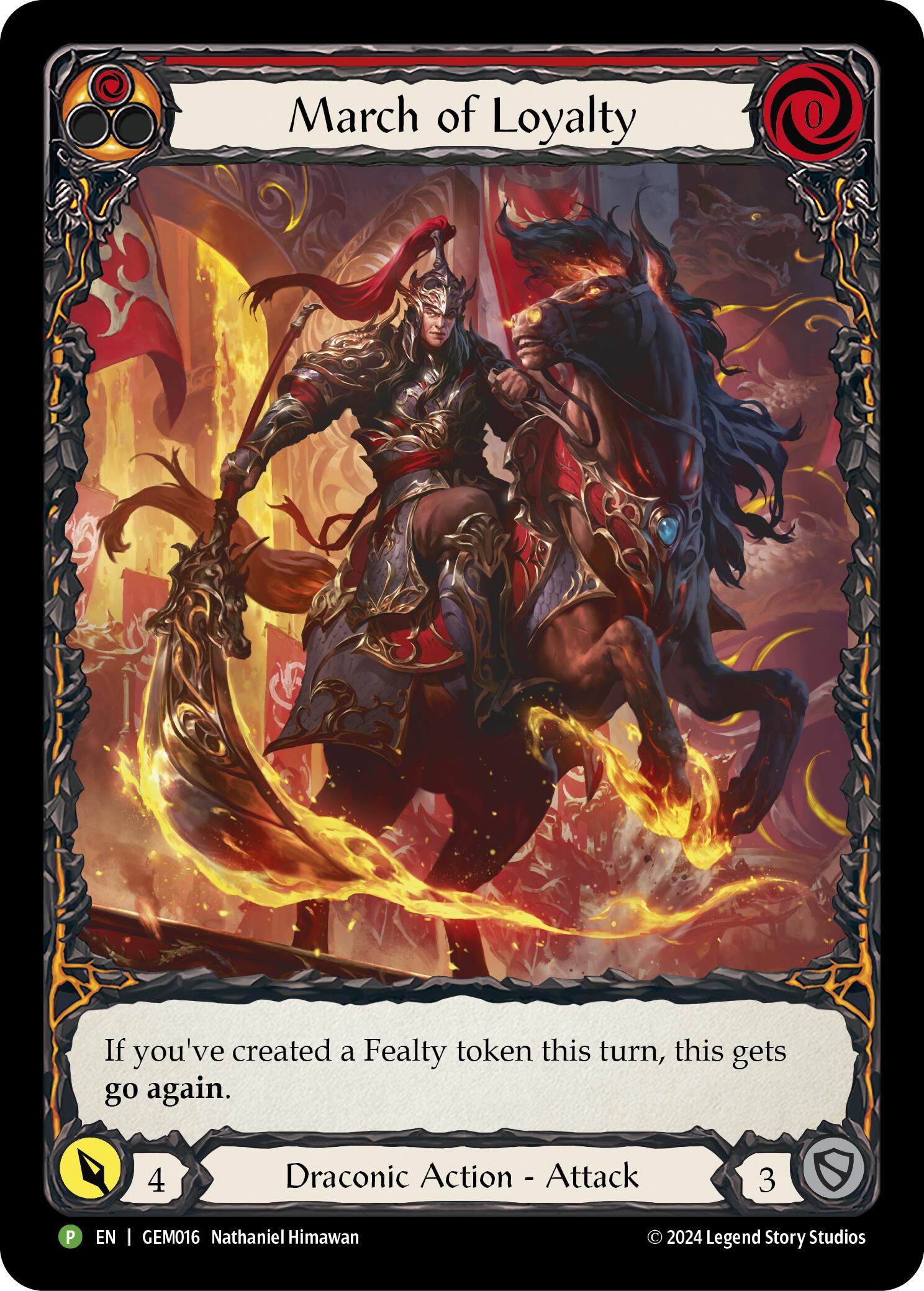 March of Loyalty (Red) [GEM016] (GEM Pack 1)  Rainbow Foil | Good Games Cannington
