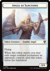 Angel of Sanctions // Zombie (0003) Double-Sided Token [Aetherdrift Tokens] | Good Games Cannington