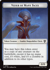 Vizier of Many Faces // Zombie (0003) Double-Sided Token [Aetherdrift Tokens] | Good Games Cannington