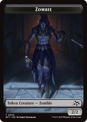 Zombie Warrior // Zombie (0003) Double-Sided Token [Aetherdrift Tokens] | Good Games Cannington