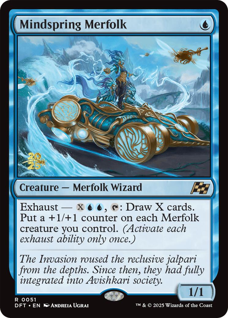 Mindspring Merfolk [Aetherdrift Prerelease Promos] | Good Games Cannington