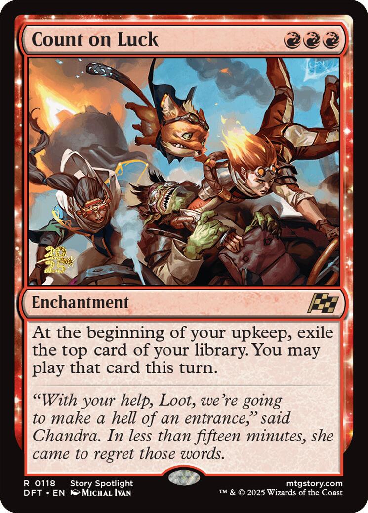 Count on Luck [Aetherdrift Prerelease Promos] | Good Games Cannington