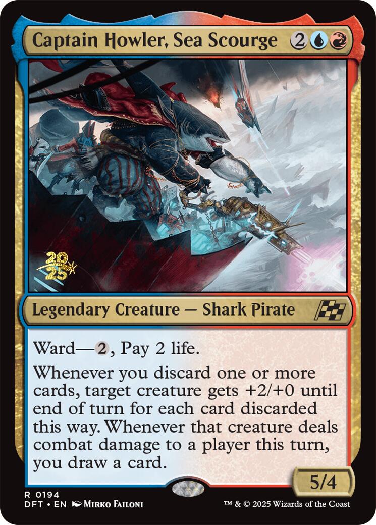 Captain Howler, Sea Scourge [Aetherdrift Prerelease Promos] | Good Games Cannington