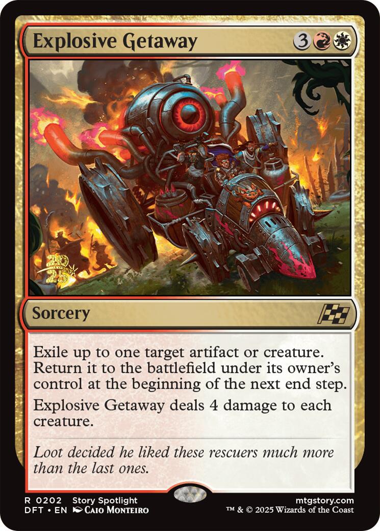 Explosive Getaway [Aetherdrift Prerelease Promos] | Good Games Cannington