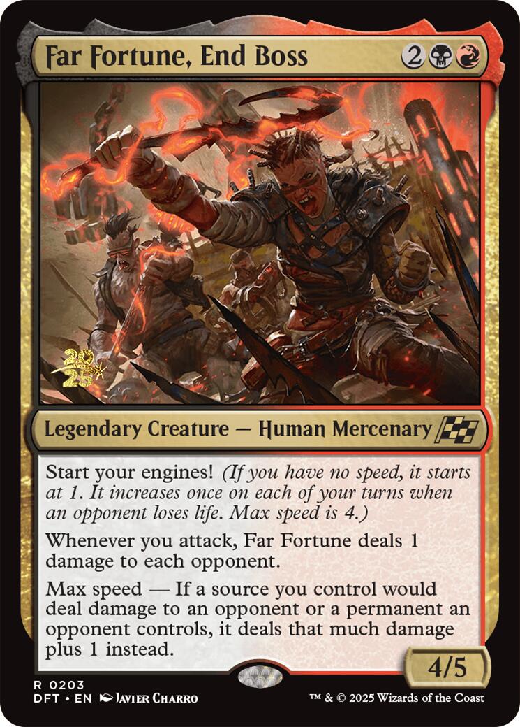Far fortune, End Boss [Aetherdrift Prerelease Promos] | Good Games Cannington