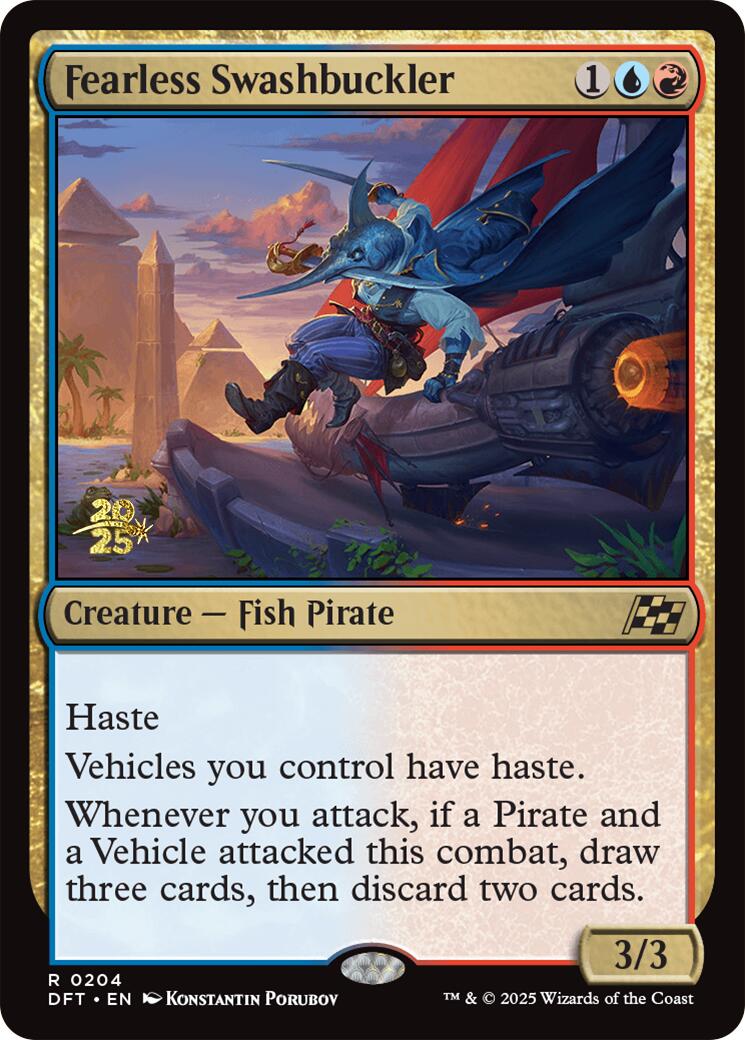 Fearless Swashbuckler [Aetherdrift Prerelease Promos] | Good Games Cannington