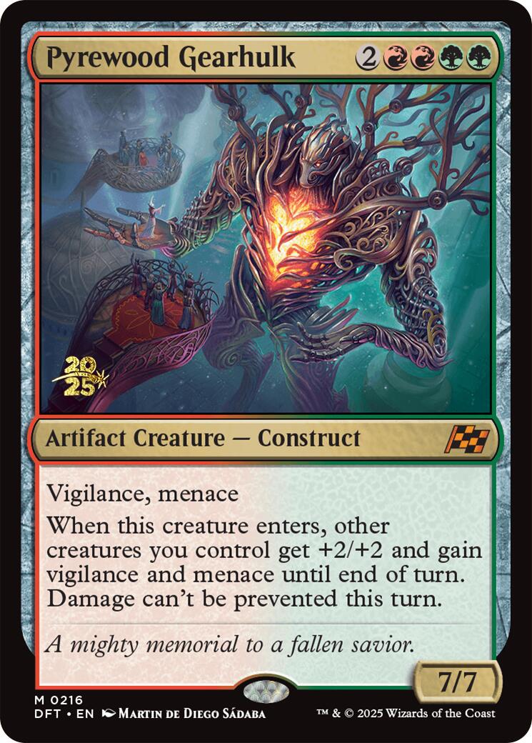 Pyrewood Gearhulk [Aetherdrift Prerelease Promos] | Good Games Cannington