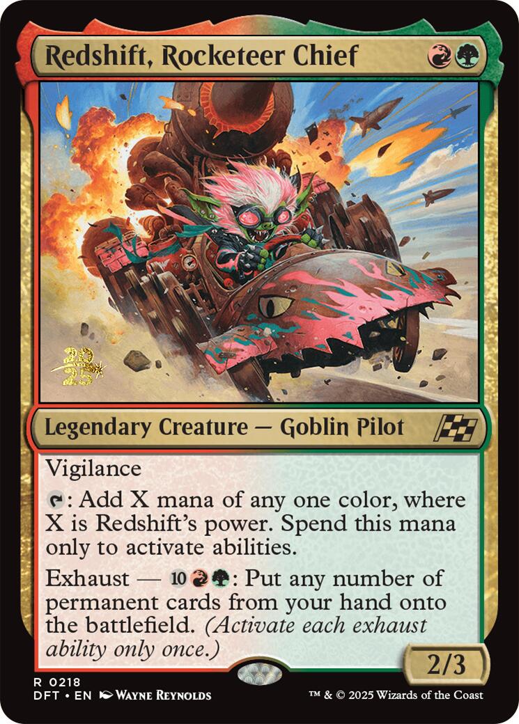 Redshift, Rocketeer Chief [Aetherdrift Prerelease Promos] | Good Games Cannington
