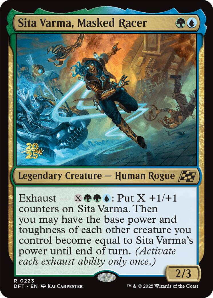 Sita Varma, Masked Racer [Aetherdrift Prerelease Promos] | Good Games Cannington