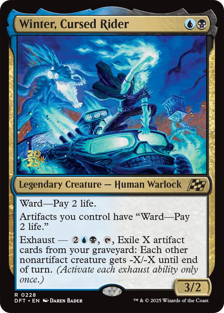 Winter, Cursed Rider [Aetherdrift Prerelease Promos] | Good Games Cannington