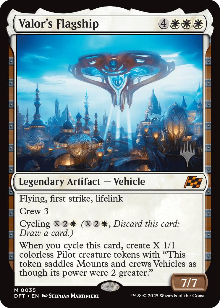 Valor's Flagship (Promo Pack) [Aetherdrift Promos] | Good Games Cannington