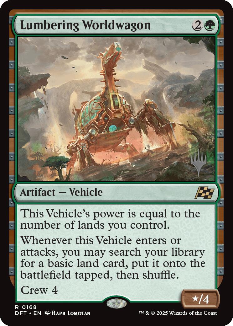 Lumbering Worldwagon (Promo Pack) [Aetherdrift Promos] | Good Games Cannington