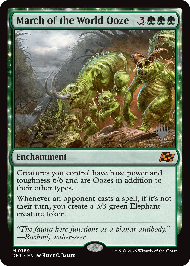 March of the World Ooze (Promo Pack) [Aetherdrift Promos] | Good Games Cannington