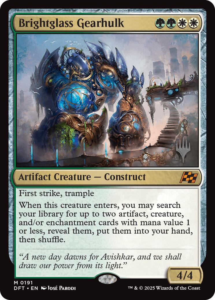 Brightglass Gearhulk (Promo Pack) [Aetherdrift Promos] | Good Games Cannington