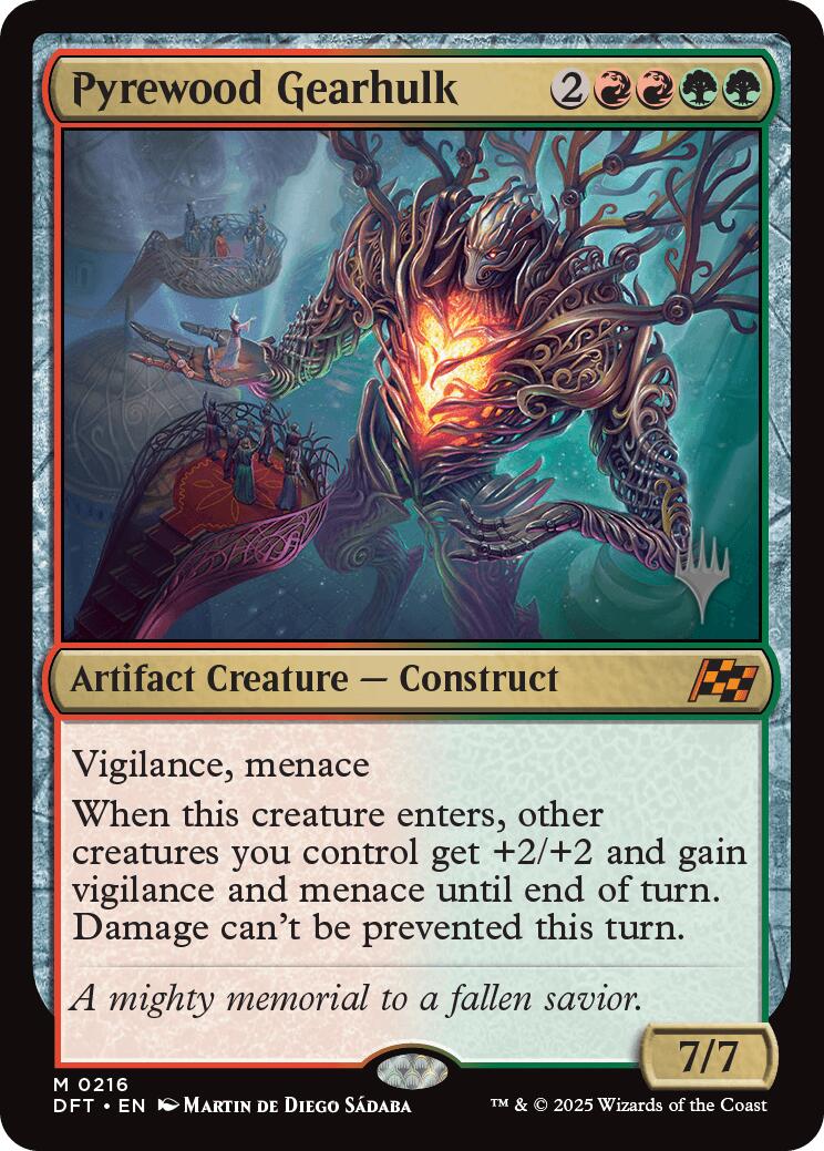 Pyrewood Gearhulk (Promo Pack) [Aetherdrift Promos] | Good Games Cannington