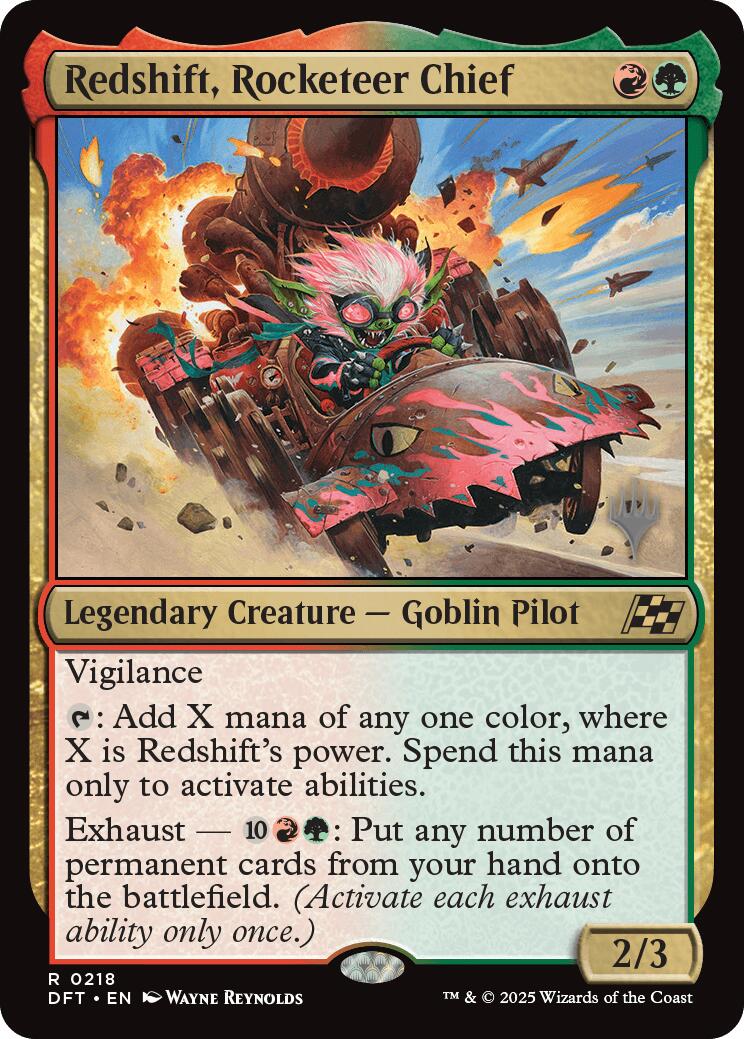 Redshift, Rocketeer Chief (Promo Pack) [Aetherdrift Promos] | Good Games Cannington