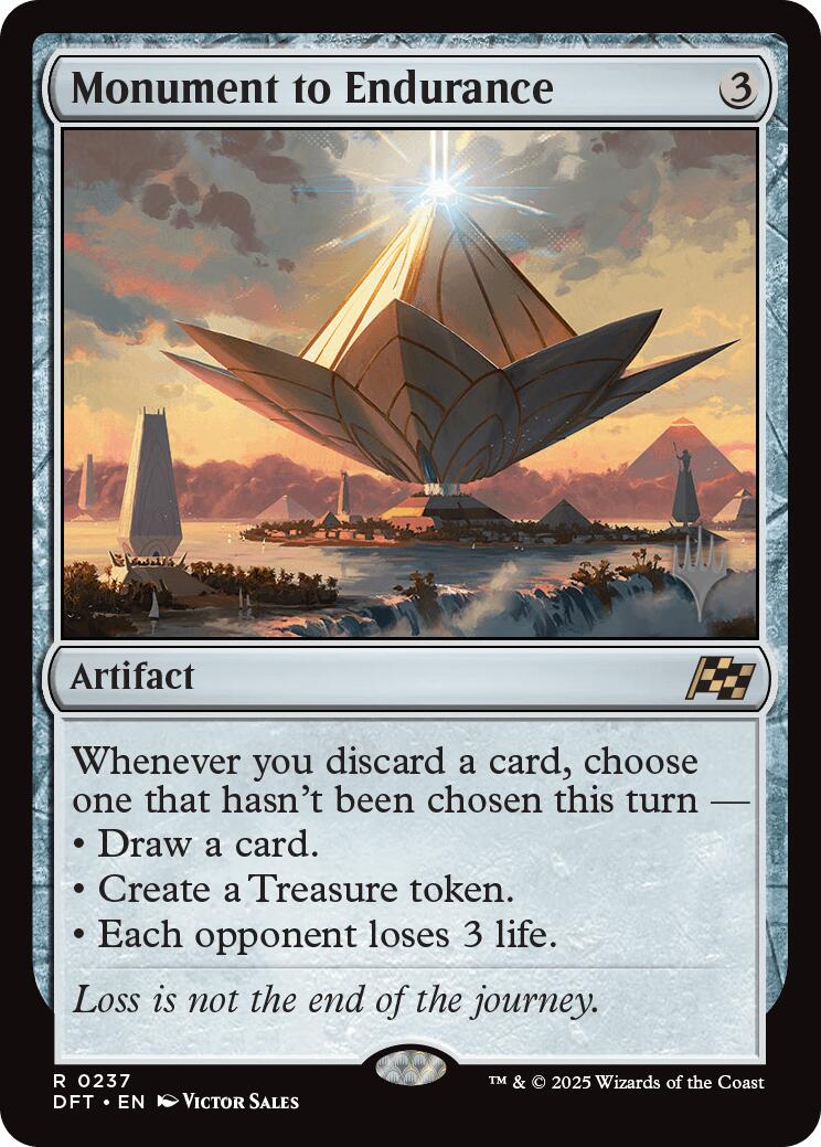 Monument to Endurance (Promo Pack) [Aetherdrift Promos] | Good Games Cannington