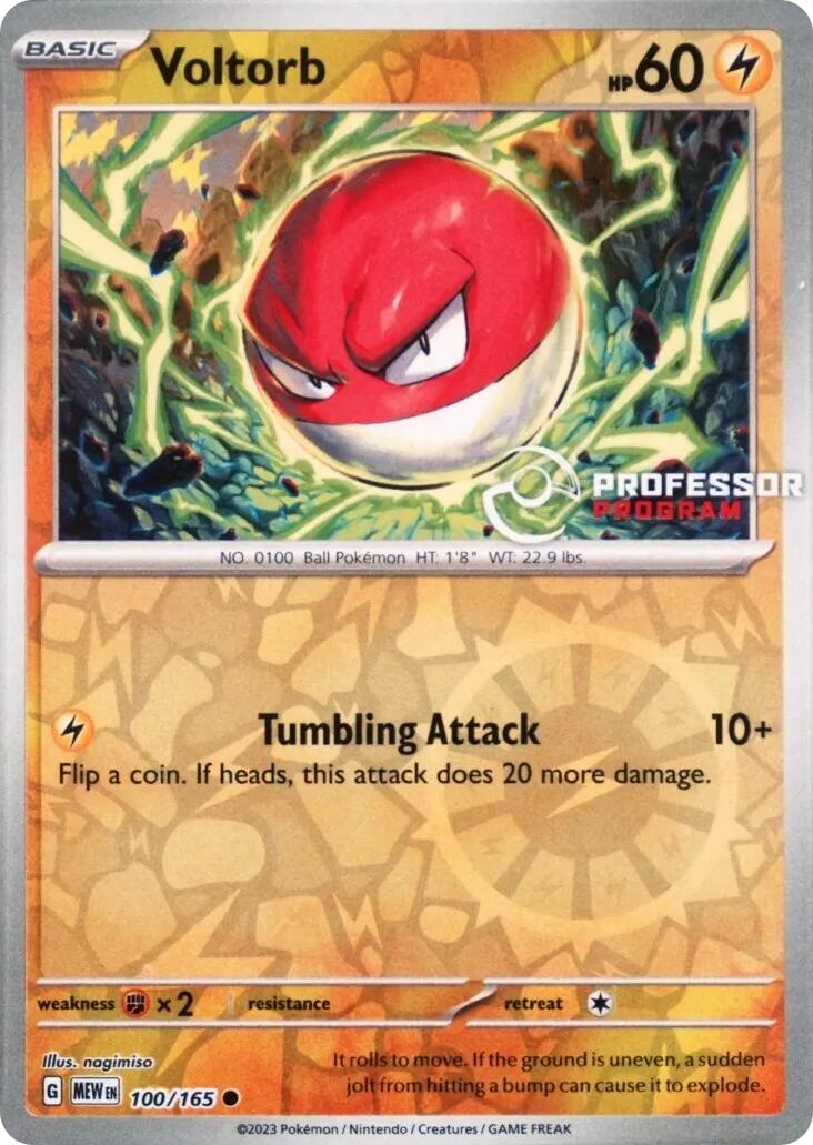 Voltorb (100/165) [Professor Program Promos] | Good Games Cannington