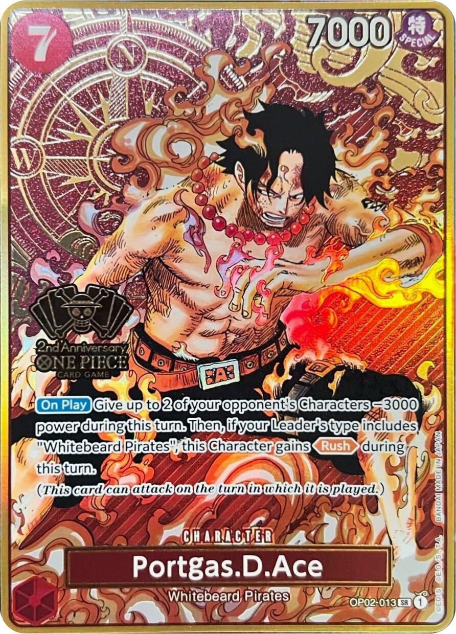 Portgas.D.Ace (Japanese Version 2nd Anniversary Set) [One Piece Promotion Cards] | Good Games Cannington