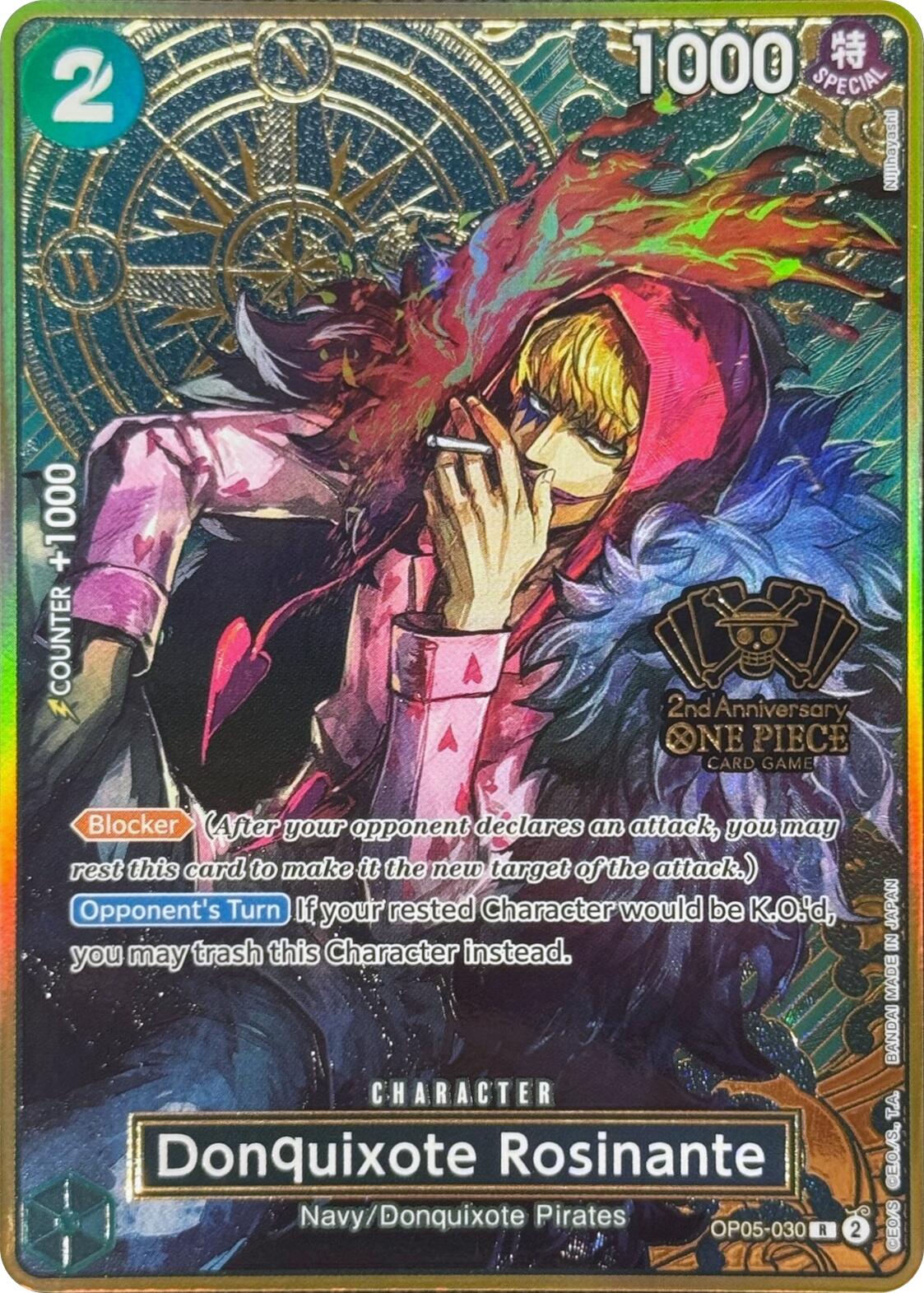 Donquixote Rosinante (Japanese Version 2nd Anniversary Set) [One Piece Promotion Cards] | Good Games Cannington